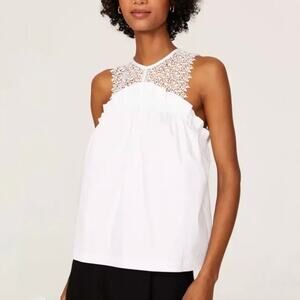 Marissa Webb Collective White Ruffle Lace Top Sz S